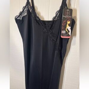 Body Beautiful Shapewear Womens Black Lounge Dress Size Large